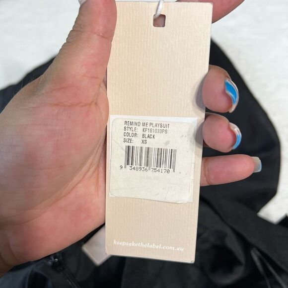 Keepsake Black V Neck Ruffle Romper Remind Me Playsuit XS NEW - Picture 8 of 10